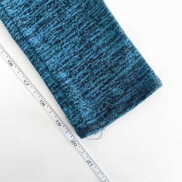 Wilfred Free Luma Blue Black Long Sleeve Top Open Back Slit Women's M V-Neck - Picture 5 of 8